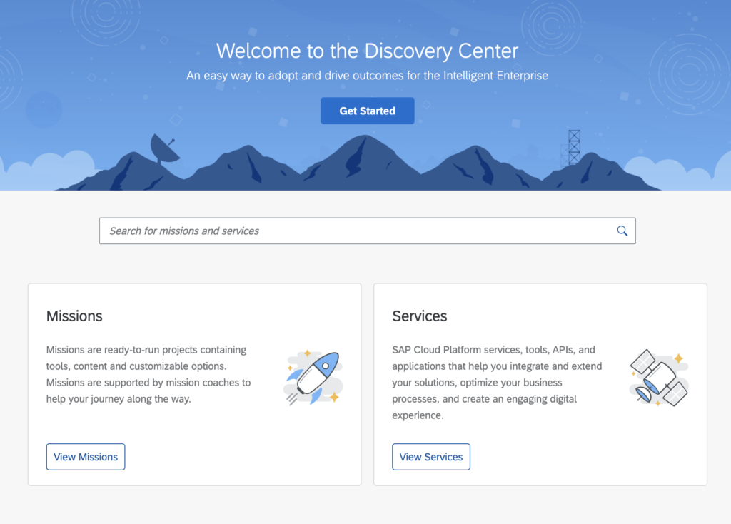 SAP Discovery Center Screenshot